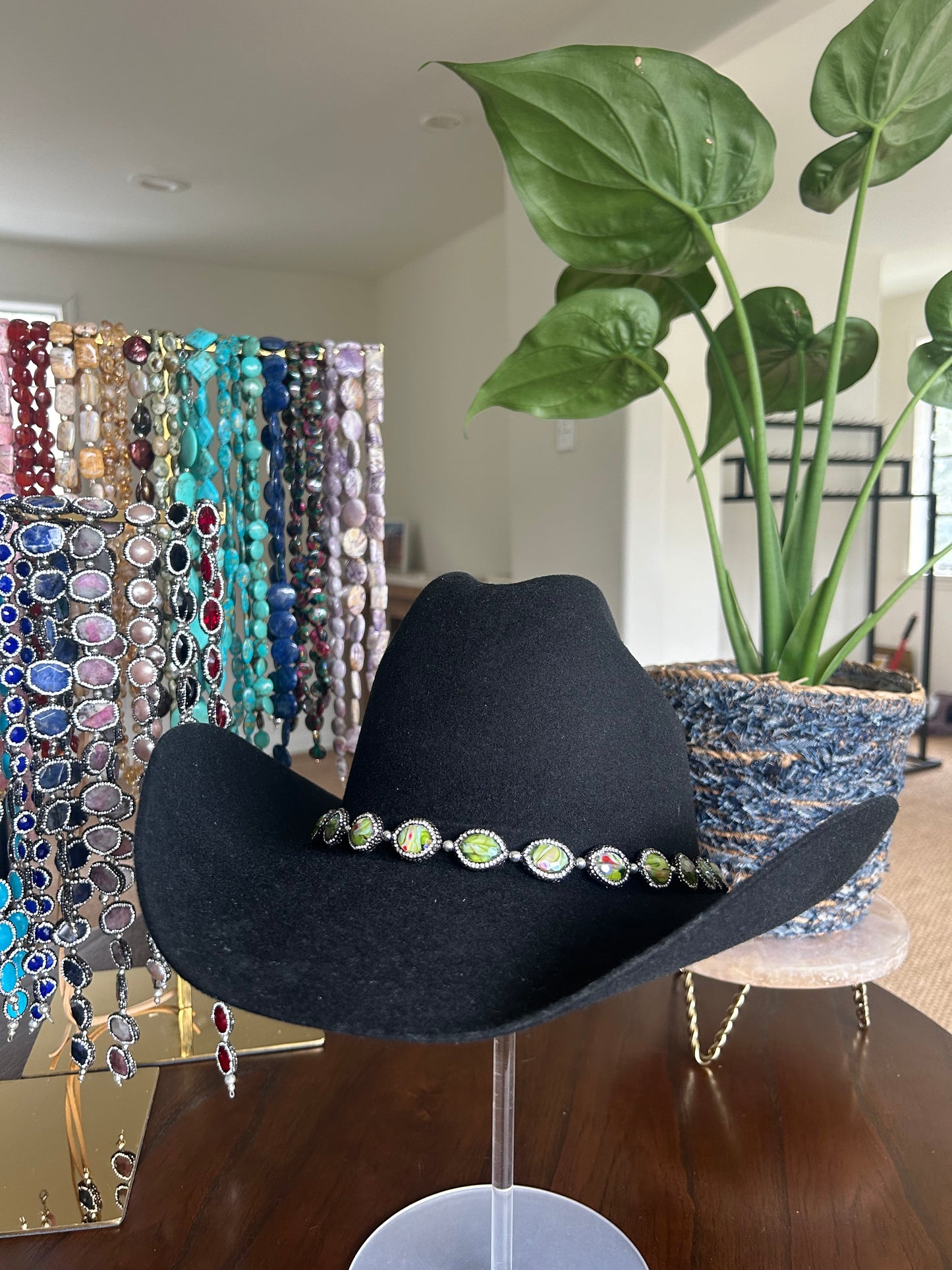 Pave Green Crystal Hatband