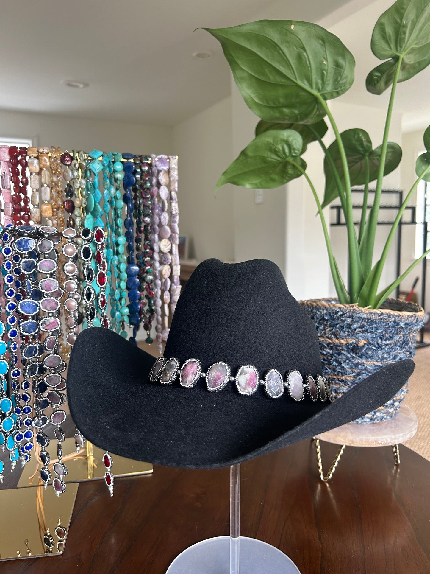 Pave Rhodium Hatband