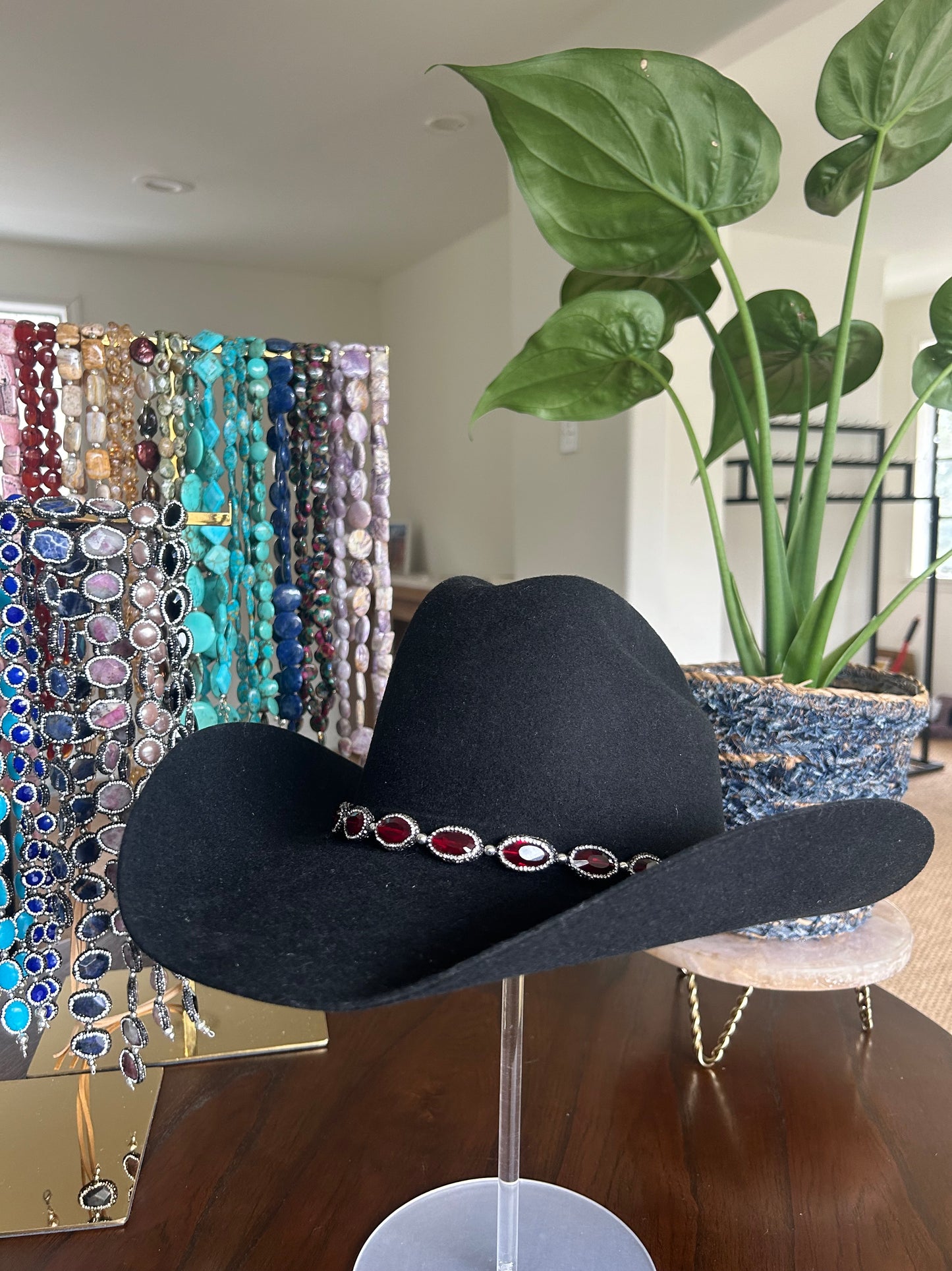 Pave Red Crystal Hatband