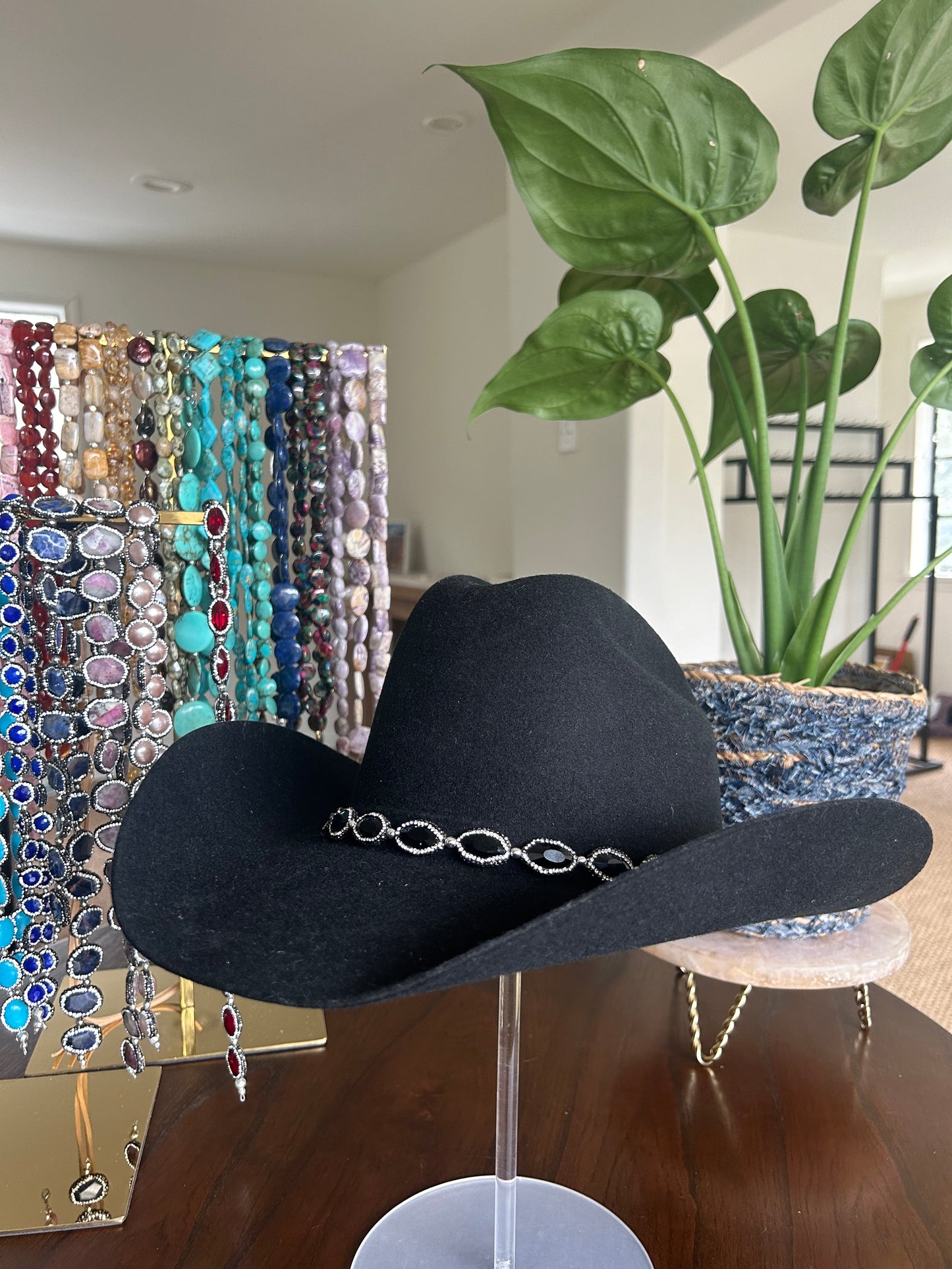Pave Black Crystal Hatband