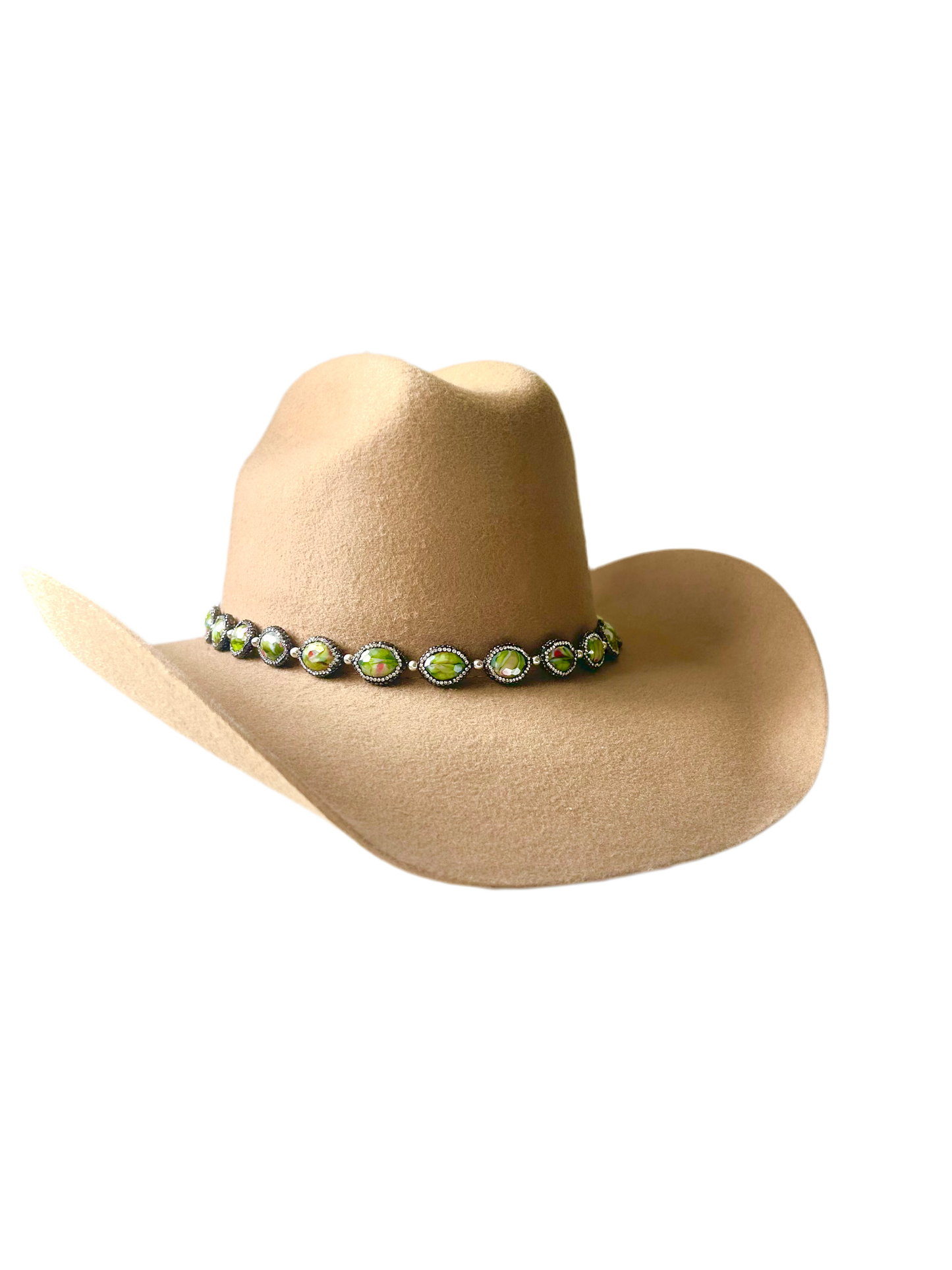 Pave Green Crystal Hatband