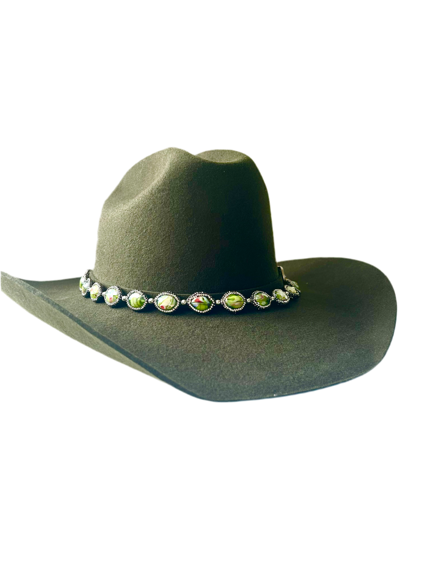 Pave Green Crystal Hatband