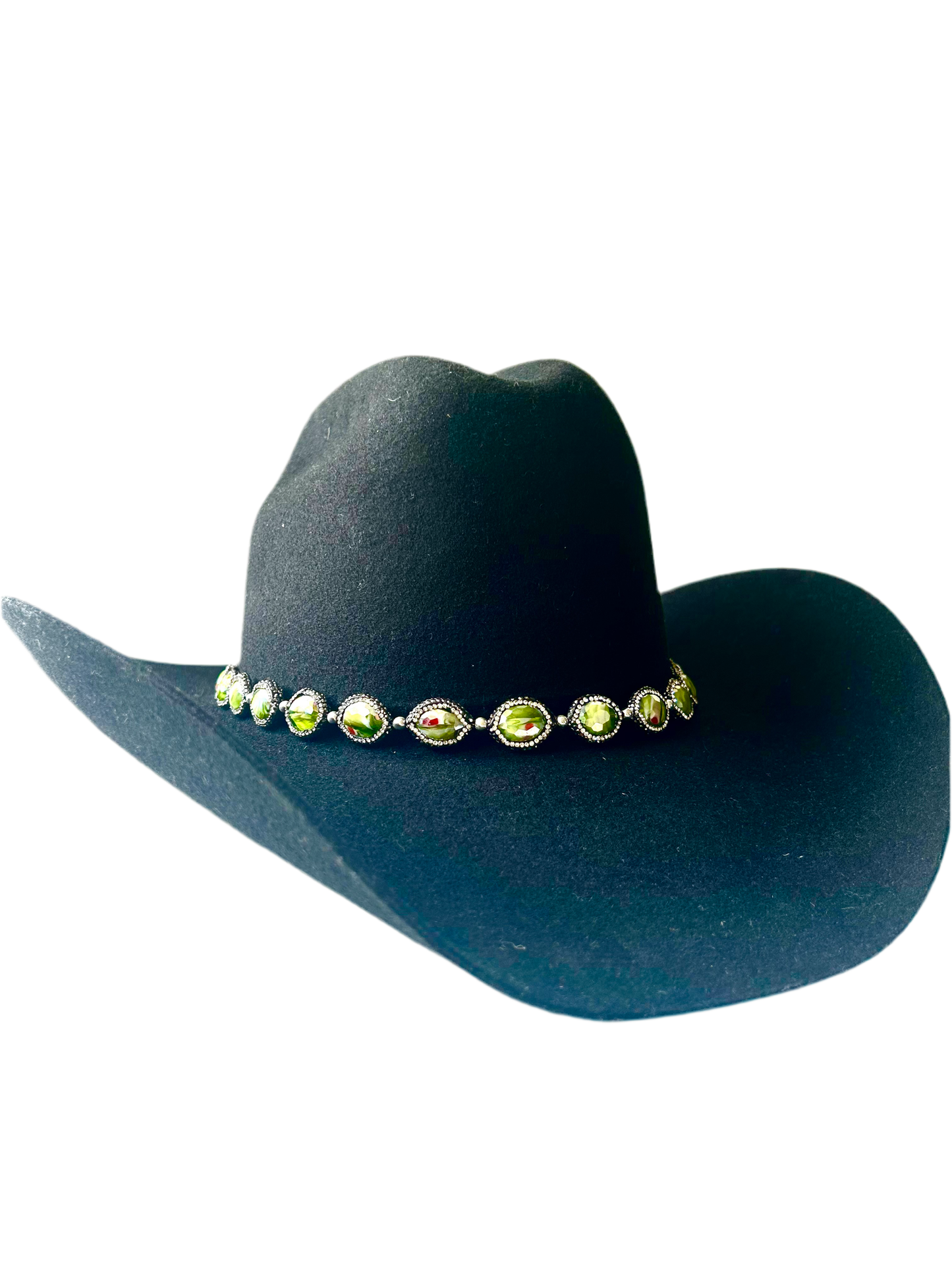 Pave Green Crystal Hatband
