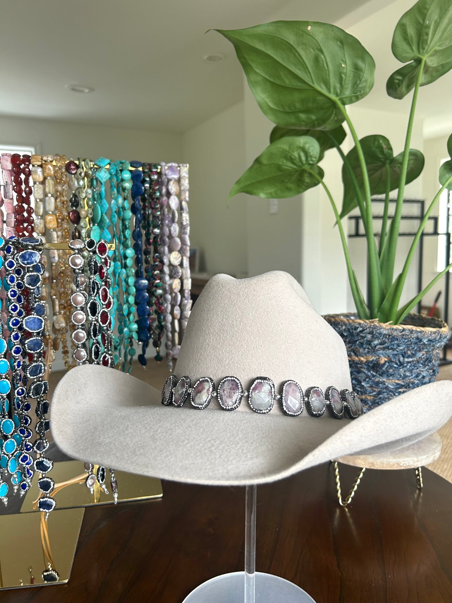 Pave Rhodium Hatband