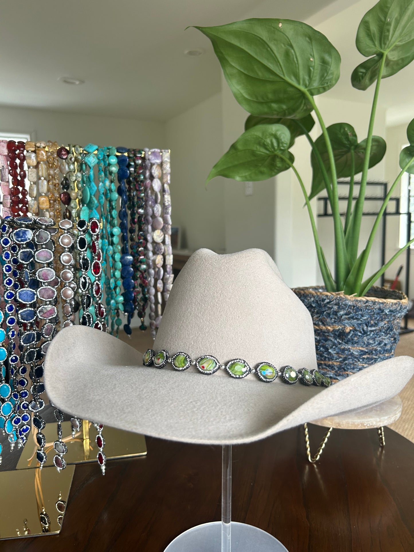 Pave Green Crystal Hatband