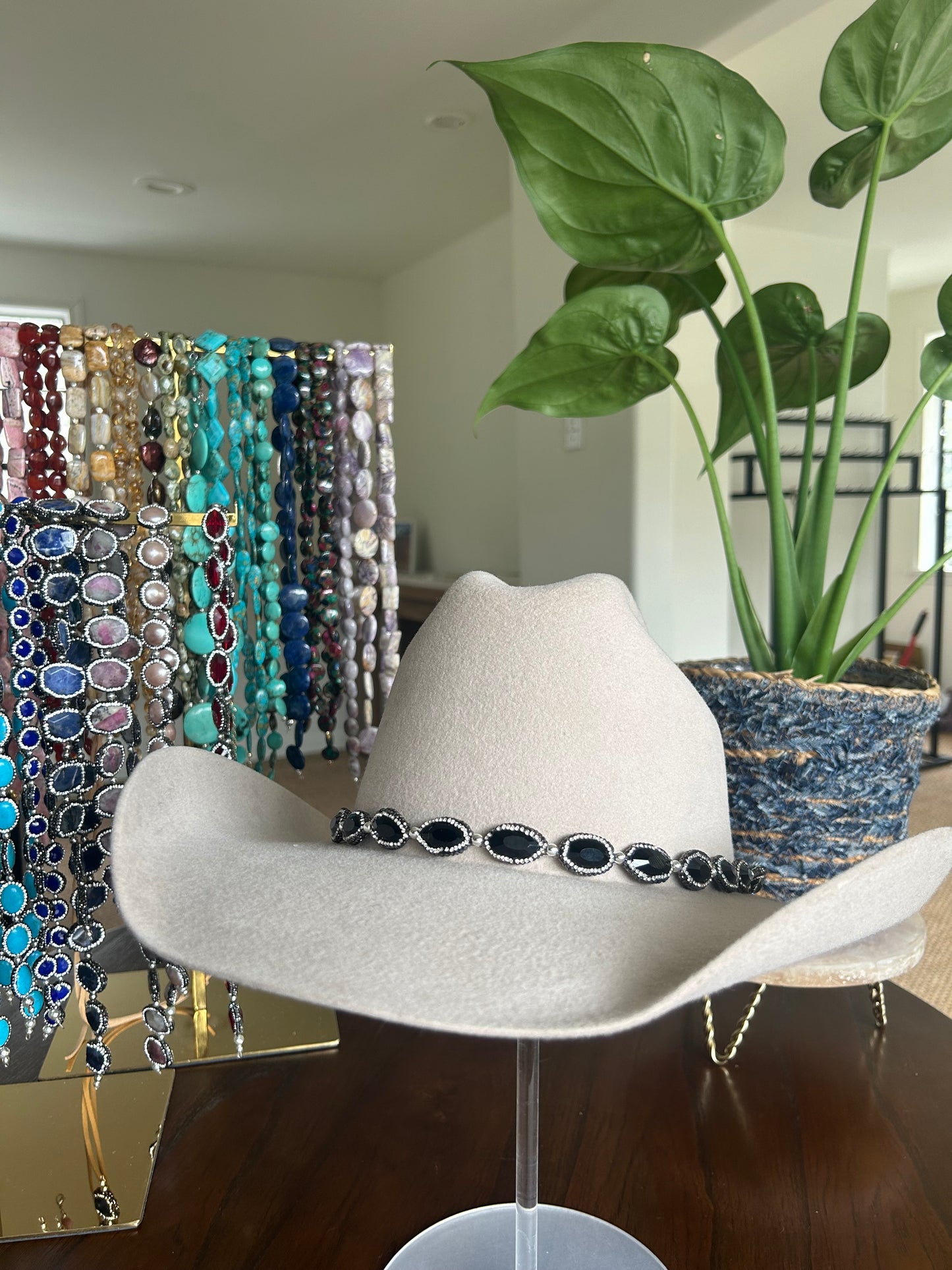 Pave Black Crystal Hatband