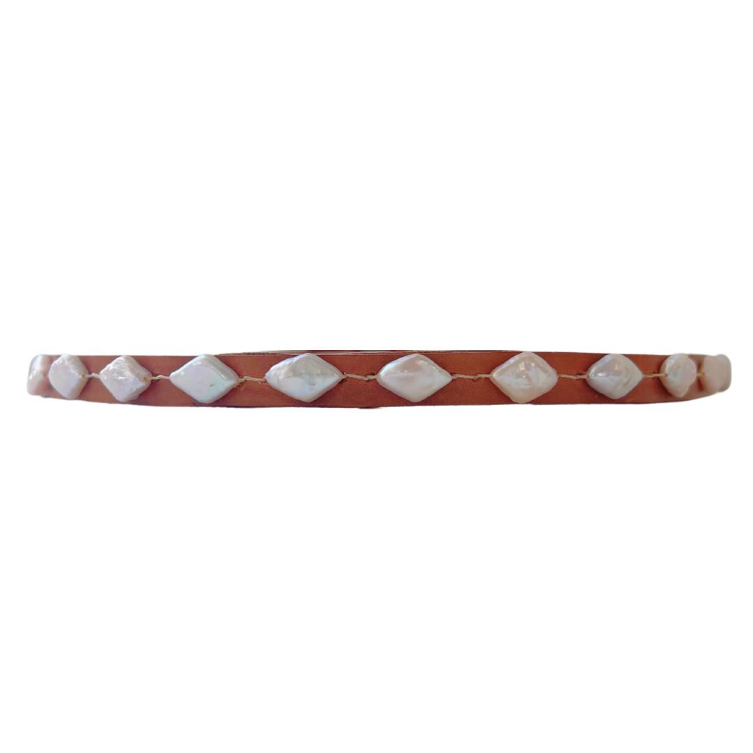 Vintage Pearl Hatband (Golden)