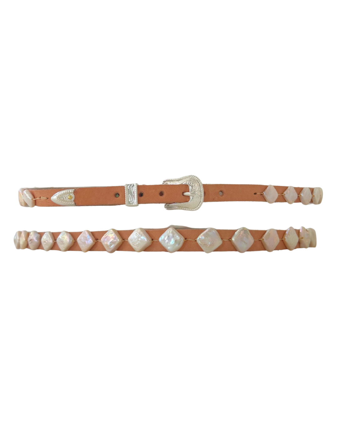 Vintage Pearl Squares Hatband