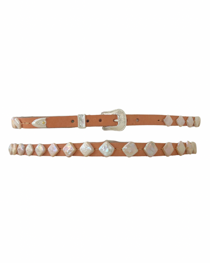 Vintage Pearl Squares Hatband