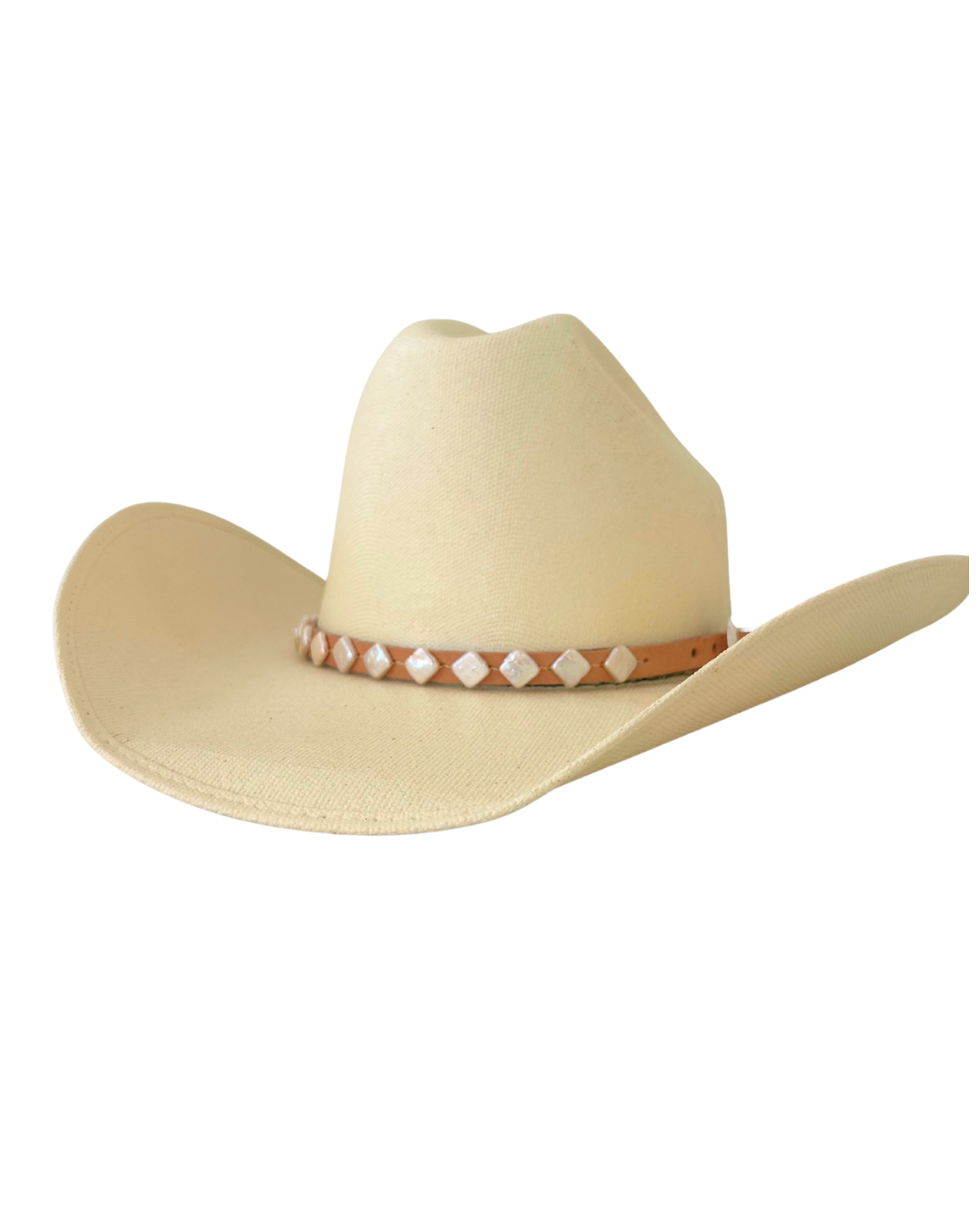 Vintage Pearl Squares Hatband
