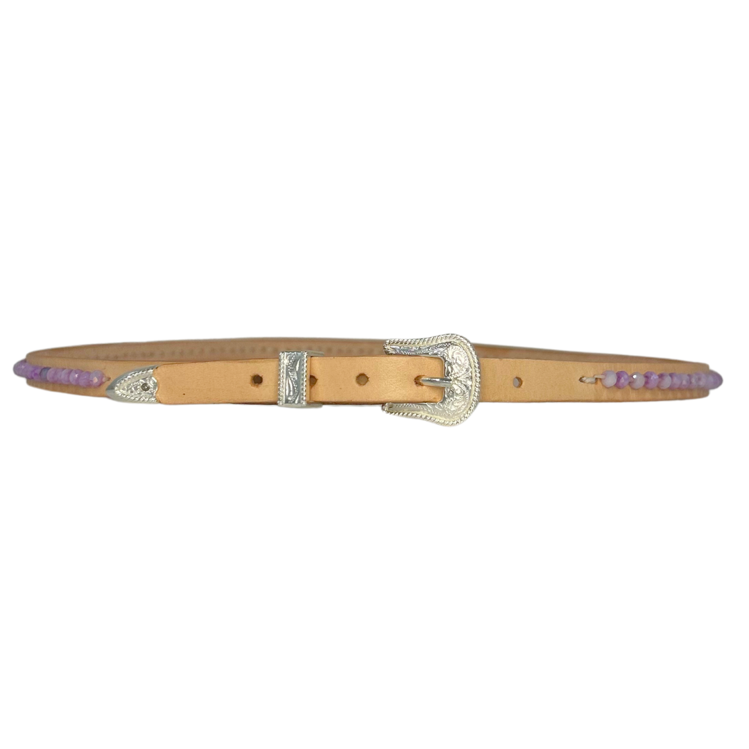 Lilac Crystal Rondelle Hatband