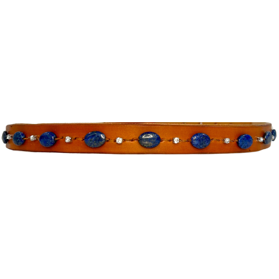 Lapis Lazuli Leather Belt