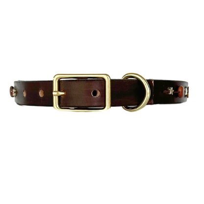 Picasso Jasper Leather Dog Collar