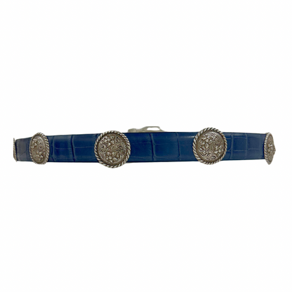 Blue Vintage Leather Belt