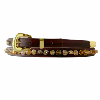 Citrine Leather Belt