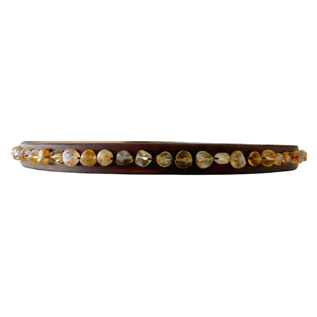 Citrine Leather Belt