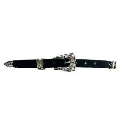 Pave Pearl Leather Belt