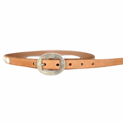 Natural Shell Leather Belt