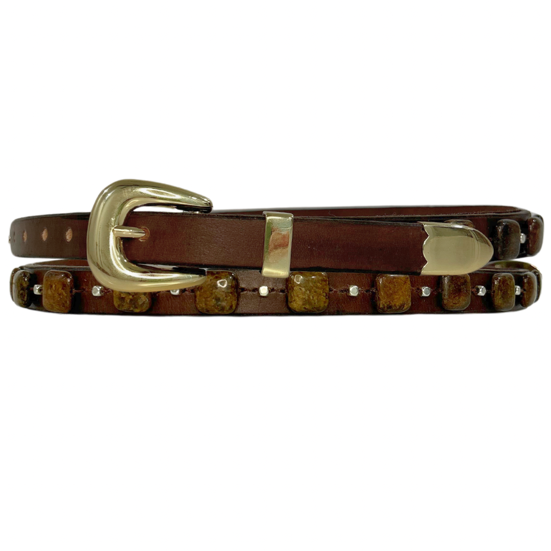 Tigers Eye Leather Belt