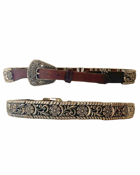 Floral Rope Concho Belt