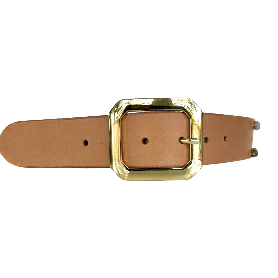 Pink Opal Leather Belt