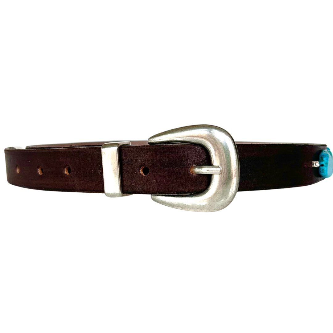 Turquoise Leather Belt