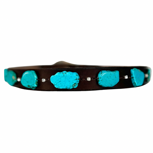 Turquoise Leather Belt