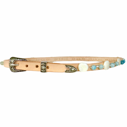 Aquamarine & Shell Hatband