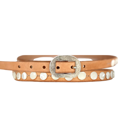 Natural Shell Leather Belt